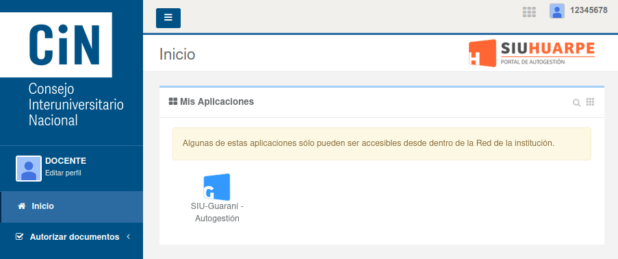 Pagina de inicio de Huarpe